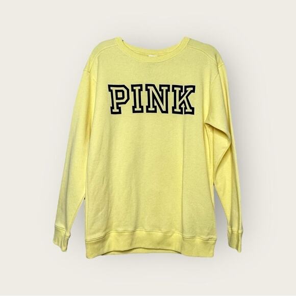 NWOT | PINK VS | Pullover Crew Sweatshirt | Yellow/Black | Small - Picture 12 of 12